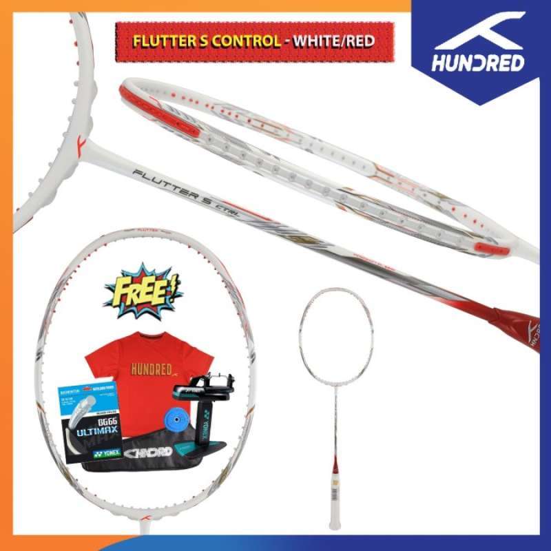 Jual Hundred Raket Flutter S Control Raket Badminton Original - Pkt ...
