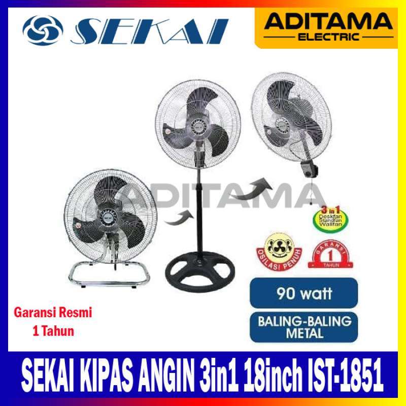 Jual KIPAS ANGIN BESI TORNADO BERDIRI + MEJA + DINDING SEKAI IST 1851 3