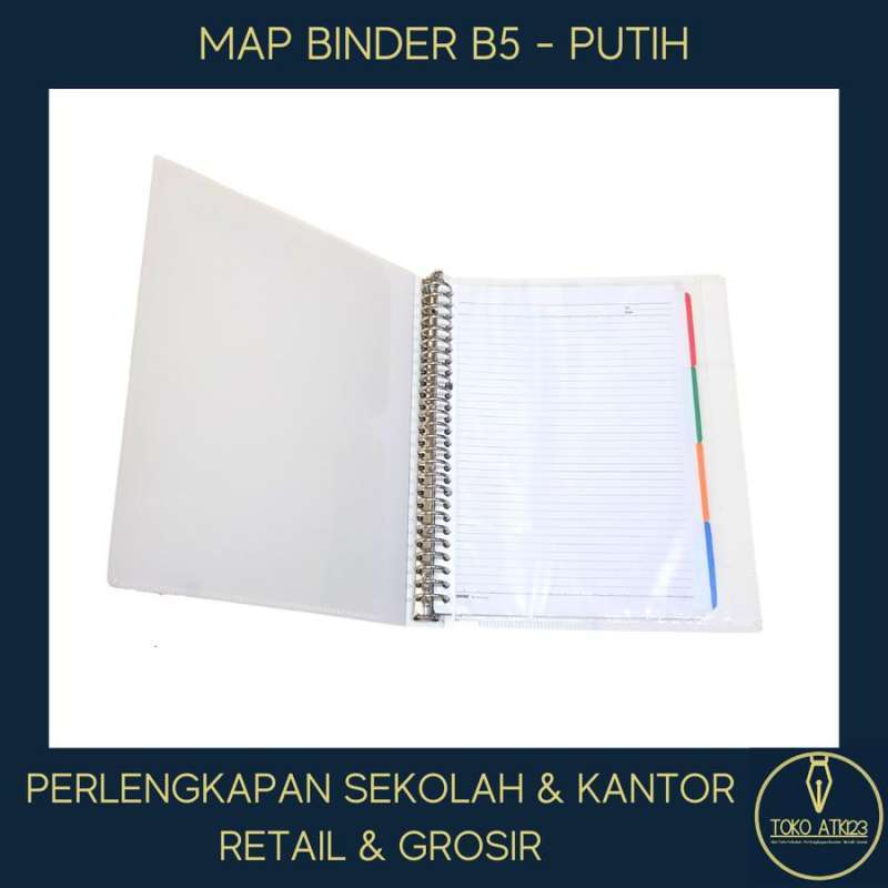 Jual Map Binder / Buku Binder / Binder Kuliah Ukuran B5 Campus Putih