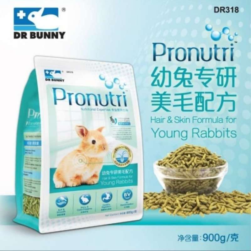 Jual DR318 DR BUNNY Pronut Hair And Skin Formula For Young Rabbit 900GR