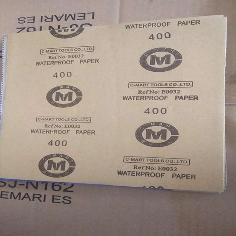 Jual Amplas Lembaran Grit 400 Paper Kertas Waterproof Abrasive Kasar C jual-amplas-lembaran-grit-400-paper-kertas-waterproof-abrasive-kasar-c