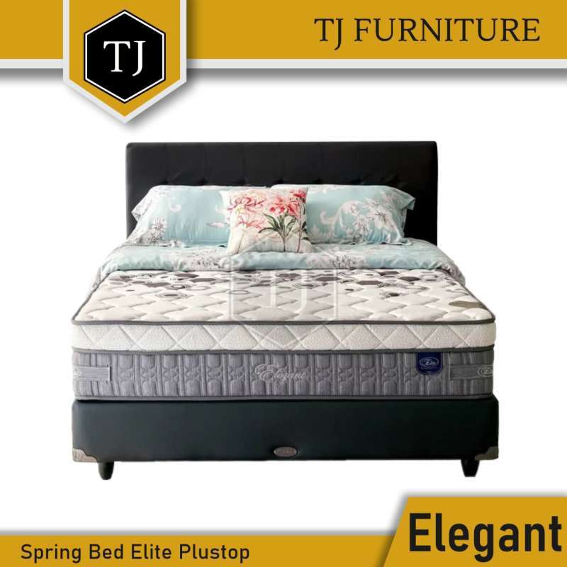 Jual Spring Bed Elite Elegant Plush Top Full Set Original DIvan dan Sandaran di Seller TJ