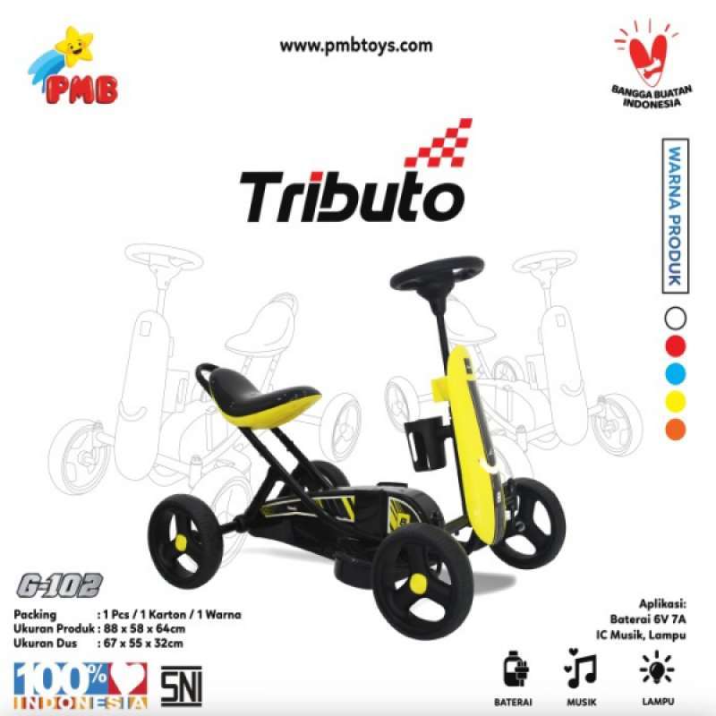 Promo Mainan Anak Mobil Aki Gokart Pmb G102 Tributo G 102 (Toko Broer