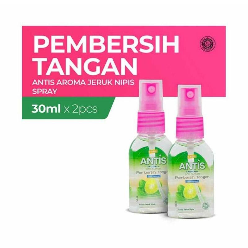 âˆš Antis Botol Spray Jeruk Nipis Hand Sanitizer [30 Ml/ 2 Botol] Terbaru