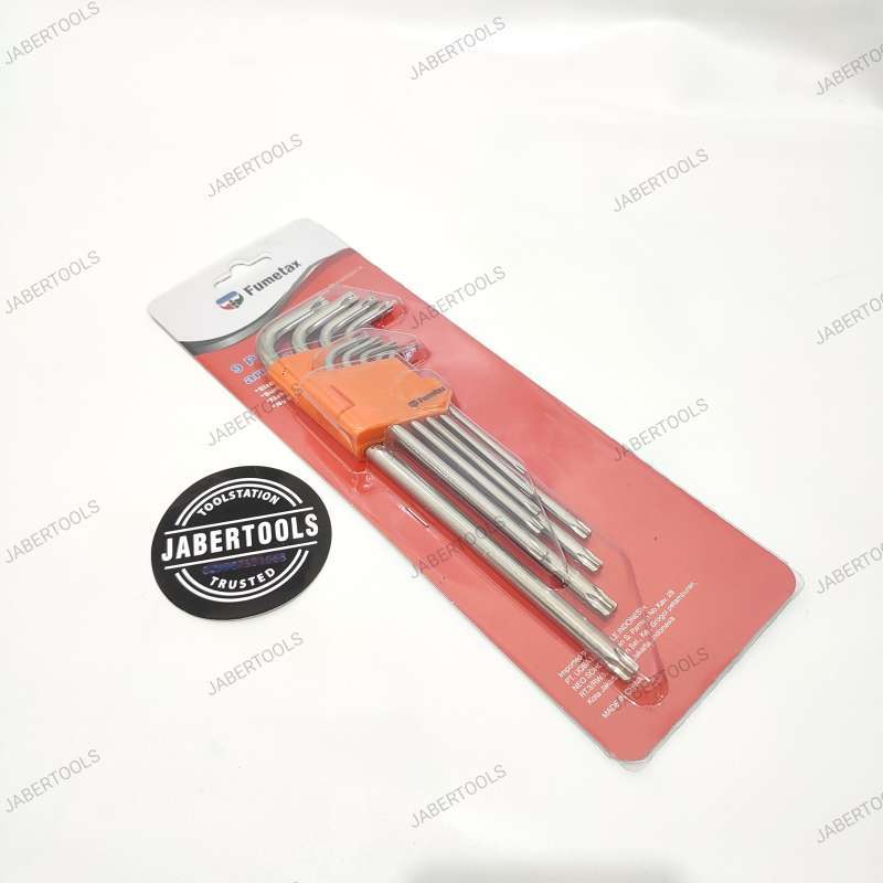 Promo JABERTOOLS Kunci L Bintang Set 9 Pcs Panjang Fumetax Hex Key