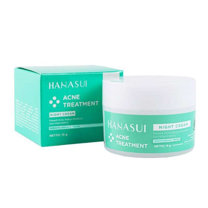Promo Hanasui Acne Treatment Night Cream 15g Diskon 10% di Seller