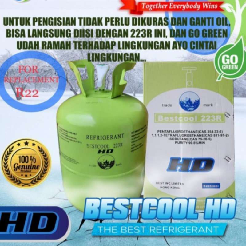 Jual Free Ongkir Freon Ac/Freon Refrigerant Hd 223R(Freon Pengganti R22