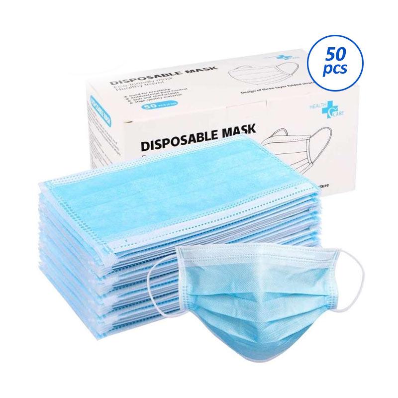 Promo Mask Disposable 3 Ply Earloop Masker [50 pcs] di Seller jojo