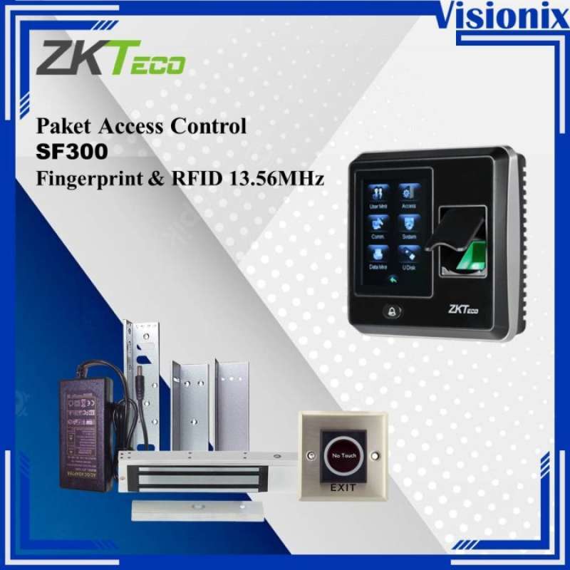 Jual Paket Access Door ZKTeco SF300 Fingerprint RFID Access Control di