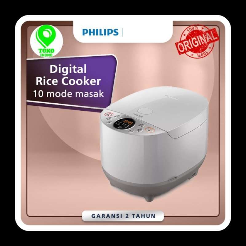 Promo Philips Rice Cooker 1.8L Fuzzy Logic Digital Hd4515 8 Menu