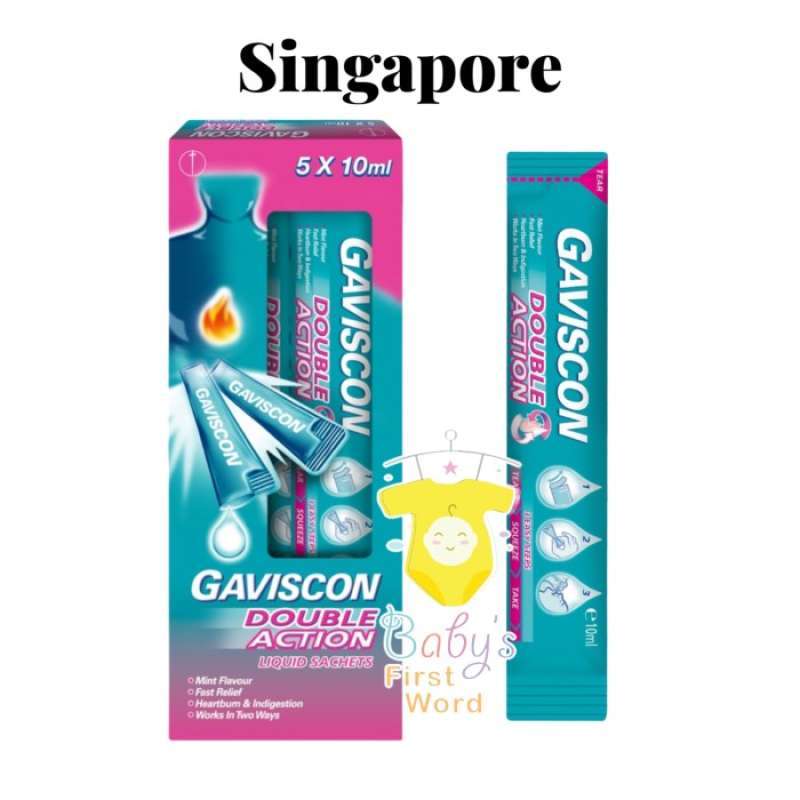 Promo Gaviscon Double Action Liquid Sachet 5*10ml (Singapore) Diskon 23