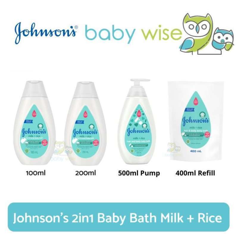 Jual Johnson's 2in1 Baby Bath Milk + Rice Sabun dan Shampo Anak Bayi 100ml Botol di Seller