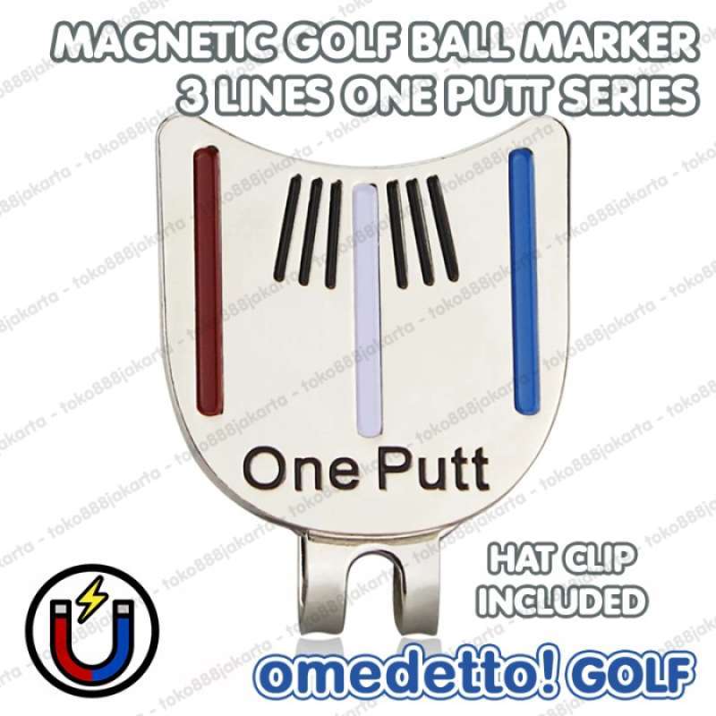 Jual GOLF BALL MARKER 3 LINES ALIGNMENT HAT CLIP RED BLUE di Seller Bubblegeum Store