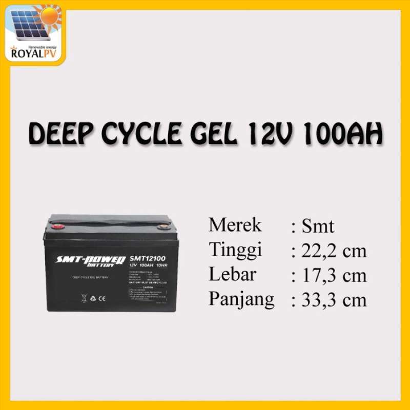 Promo BATERAI 100AH 12V AKI 100AH 12V BATTERY 100AH 12V VRLA DEEP CYCLE