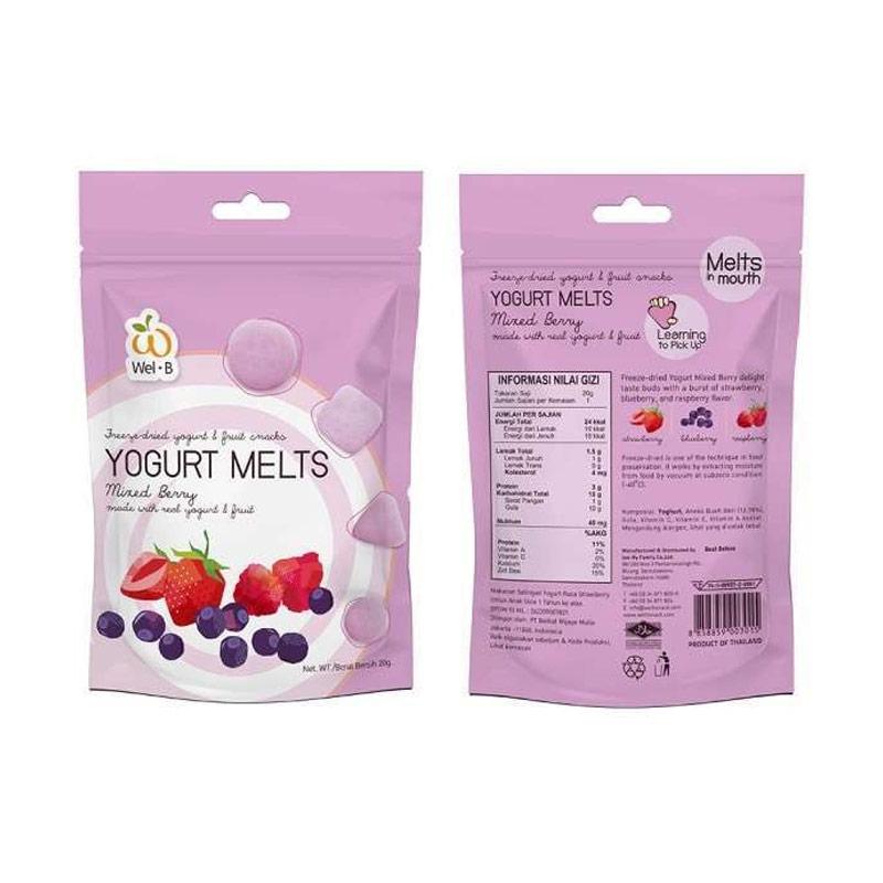 Jual WelB Yogurt Melts Mixed Berry Snack Anak [ 20 gr] di Seller MIVI