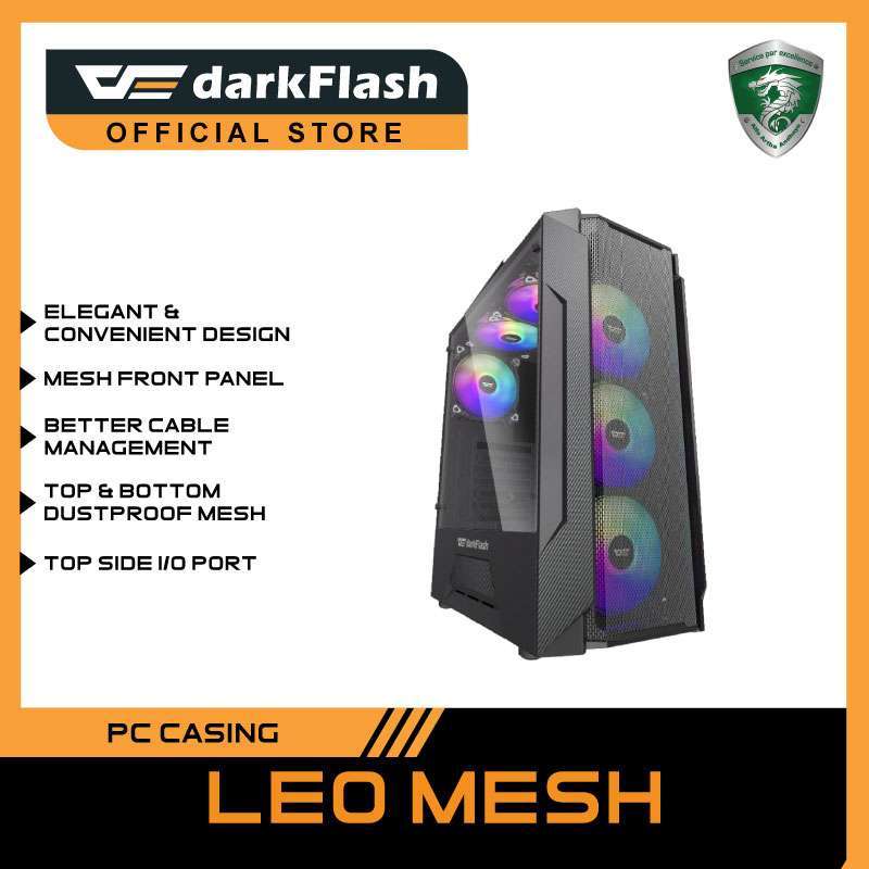 Jual darkFlash LEO ATX PC Casing [No Fan] - Hitam di Seller darkFlash ...