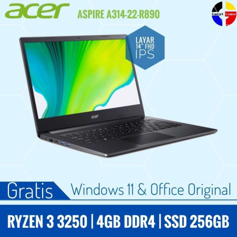 Promo ACER ASPIRE A314 -R890|RYZEN3 3250U|4GB|SSD 256|FHD IPS|WIN11+OHS ...