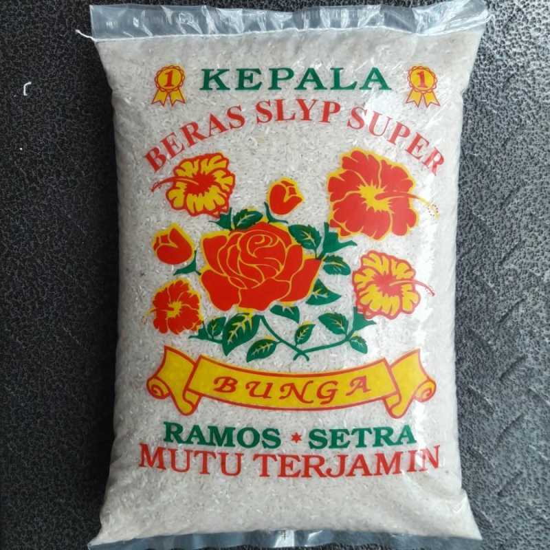 Jual Beras Bunga - 5 Kg & 5 Lt - Beras Putih - Super Setra Ramos Di