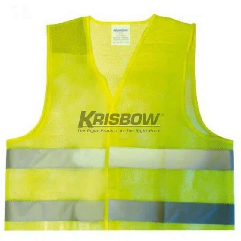 Promo KRISBOW KW1000400 ROMPI SAFETY VEST MEST TYPE FLURO LIME /ROMPI