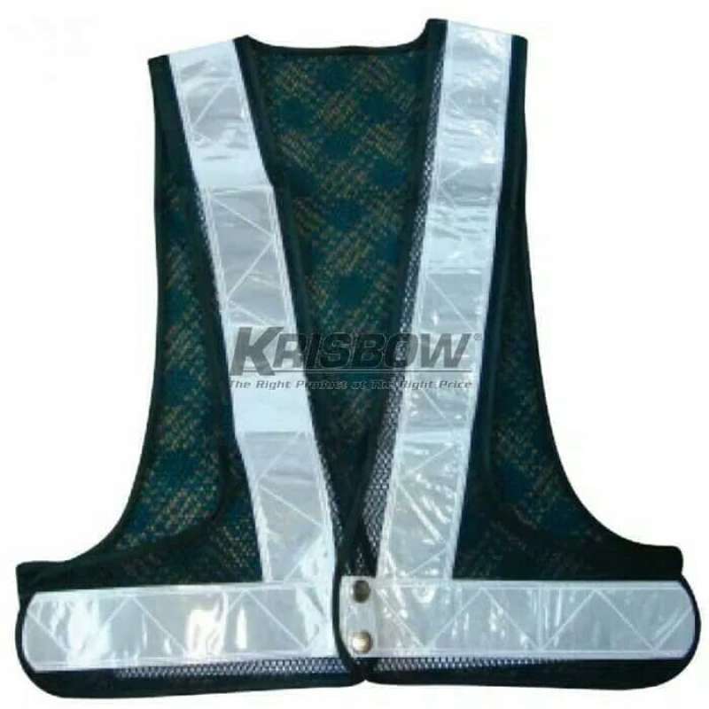 Promo KRISBOW KW1000534 ROMPI SAFETY VEST MESH WITH WHITE REFLECTIVE