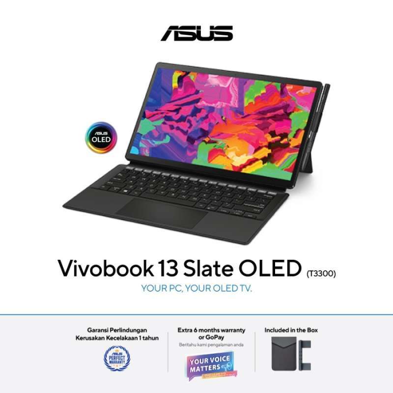 Jual ASUS Vivobook 13 Slate OLED T3300KA-OLED622 Intel N6000 8GB 256GB ...