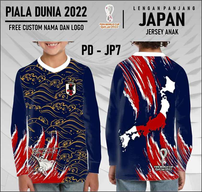 Promo Jersey piala dunia 2022 qatar baju bola anak timnas Japan lengan