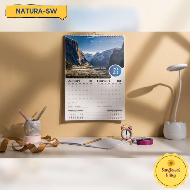 Jual ANEKA Kalender Dinding 2023 Ayat Alkitab Kristen Wall Calendar 6/7
