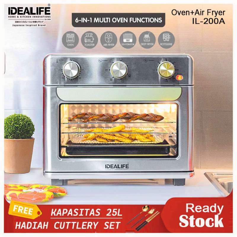 Jual IDEALIFE Oven dan Air Fryer IL200A Kapasitas 25 Liter di Seller