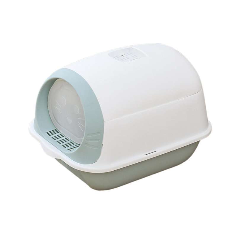 Promo Hooded Cat Litter Box Enclosed Potty Toilet Bedpan Container Pet