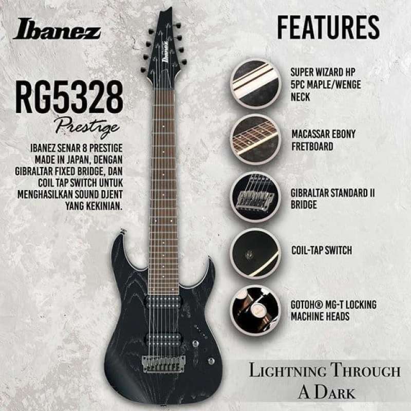 Jual Ibanez RG5328LDK Prestige 8 String Electric Guitar di Seller