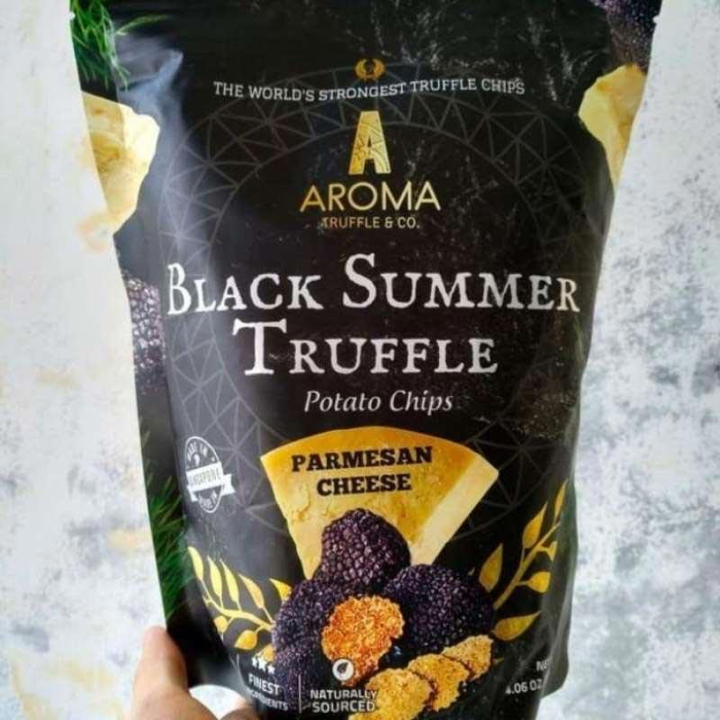 Jual Aroma Black Summer Truffle Potato Chips Parmesan Cheese [350 g] di