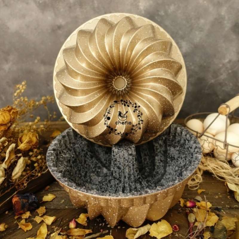 Jual Chefio Kugelhopf Pan / Bundt Pan / Tulban 24cm Premium Granite