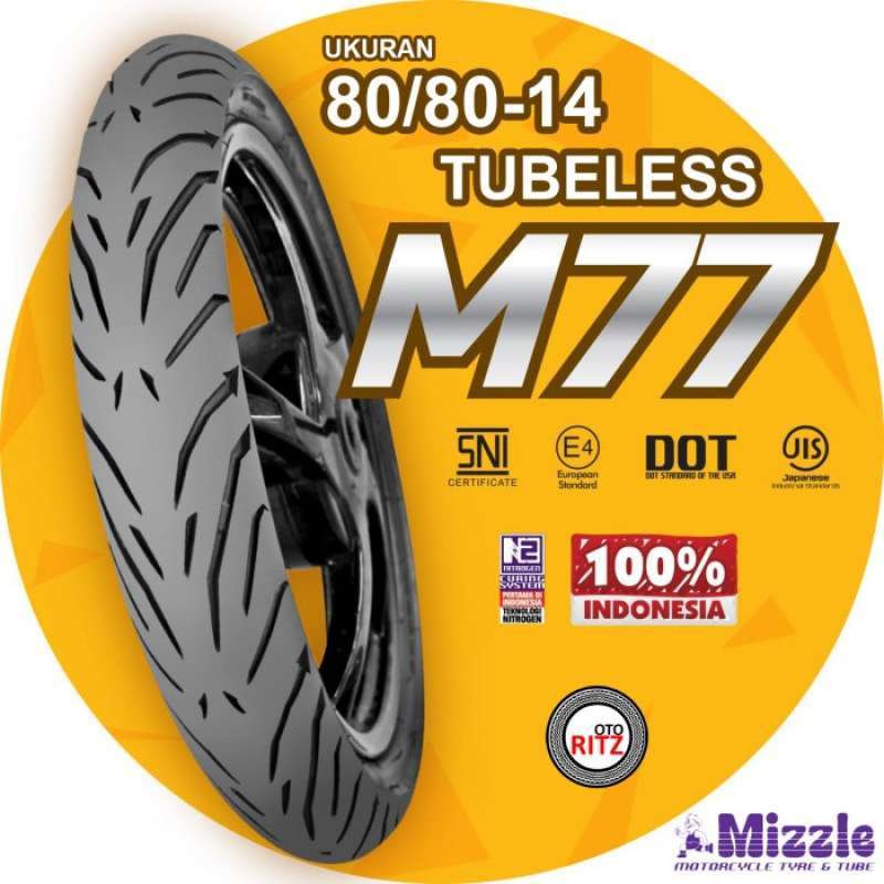 Jual Ban Motor Mizzle 80/8014 Ring 14 M77 Tubeless Murah & Original di