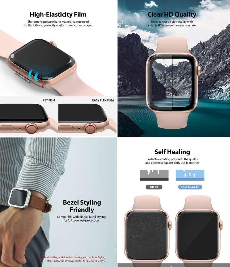 Jual Ringke Easy Flex Screen Protector Anti Gores Galaxy Watch Active 2