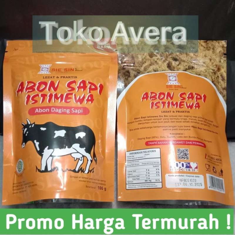 Jual Abon Sapi Asli Enak 100 gram (halal) Sie Sin. Beef Floss, Original