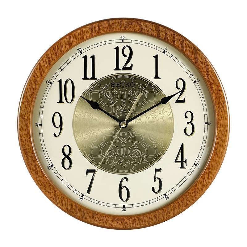 Jual SEIKO QXA717 Quiet Sweep Wooden Wall Clock Jam Dinding [30 cm] di