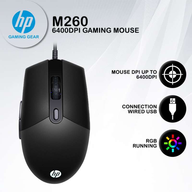 âˆš Mouse Gaming Hp M260 - 6400dpi Rgb Driver Macro Software Terbaru