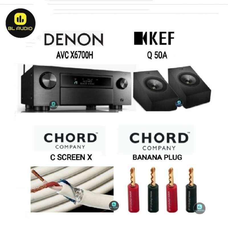 Jual Denon AVC X6700/Kef Q 50A/Chord banana plug 8 buah /C screenX 8
