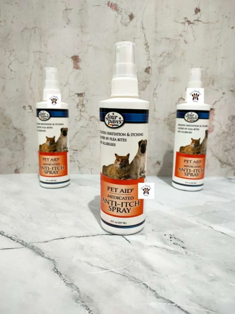 Jual Four Paws Pet Aid Medicated AntiItch Spray Cat & Dogs 8Oz (237Ml) di Seller DENTA PET SHOP