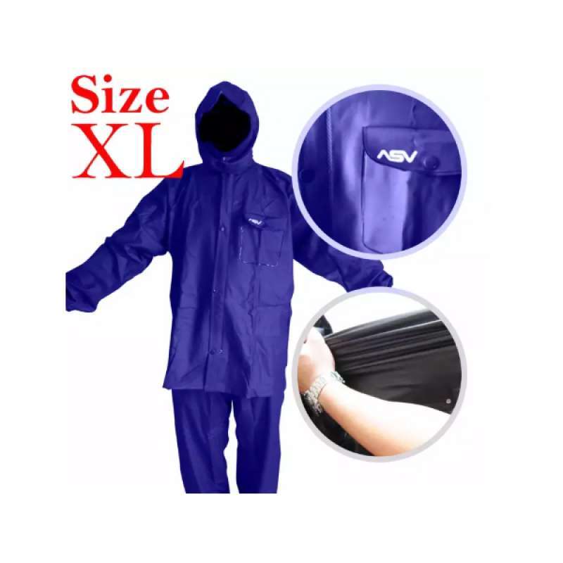Jual Jas Hujan ASV Versi 1 Kualitas No.1 Karet PVC Full Rubber Tebal