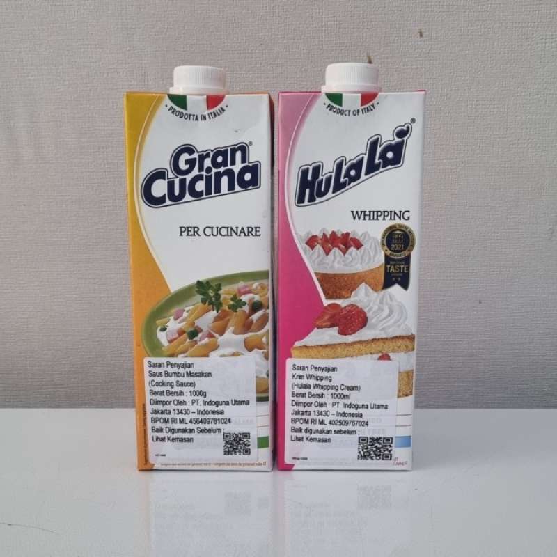 Promo Hulala Whipping Cream 1L| Hulala Pristine Cooking Cream Gran ...