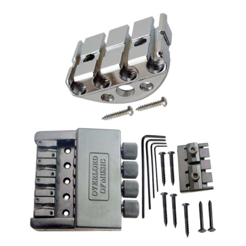 Jual 1 Set 4 String Headless Electric Bass Guitar Bridge W/ Screw