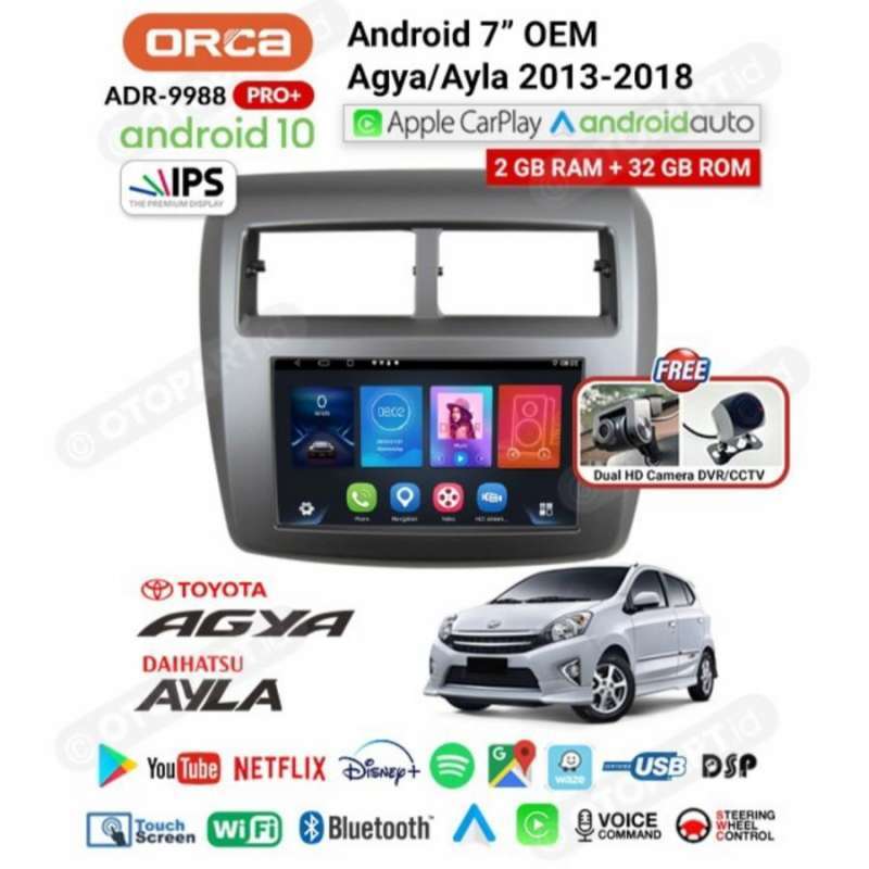 Jual Headunit Android Orca Pro Plus 7 Inch Ayla / Agya 2013-2018 di ...
