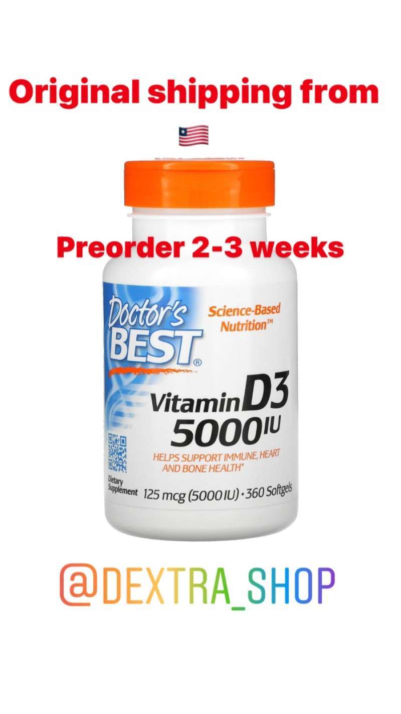 Jual DOCTORS BEST VITAMIN D3 5000 IU 360 SOFTGELS di Seller Afifah Tick ...