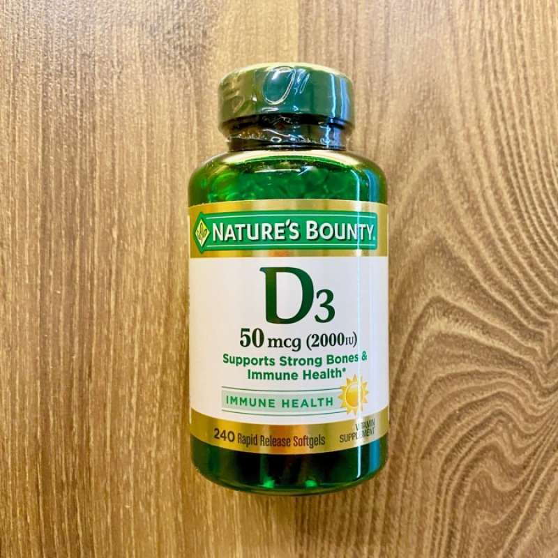 Jual NATURE'S BOUNTY VITAMIN D3 2000 IU 240 SOFTGELS NATURES BOUNTY VIT