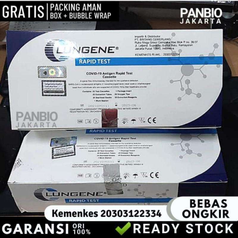 Jual ALAT TEST SWAB ANTIGEN CLUNGENE BIRU 100 ORIGINAL di Seller