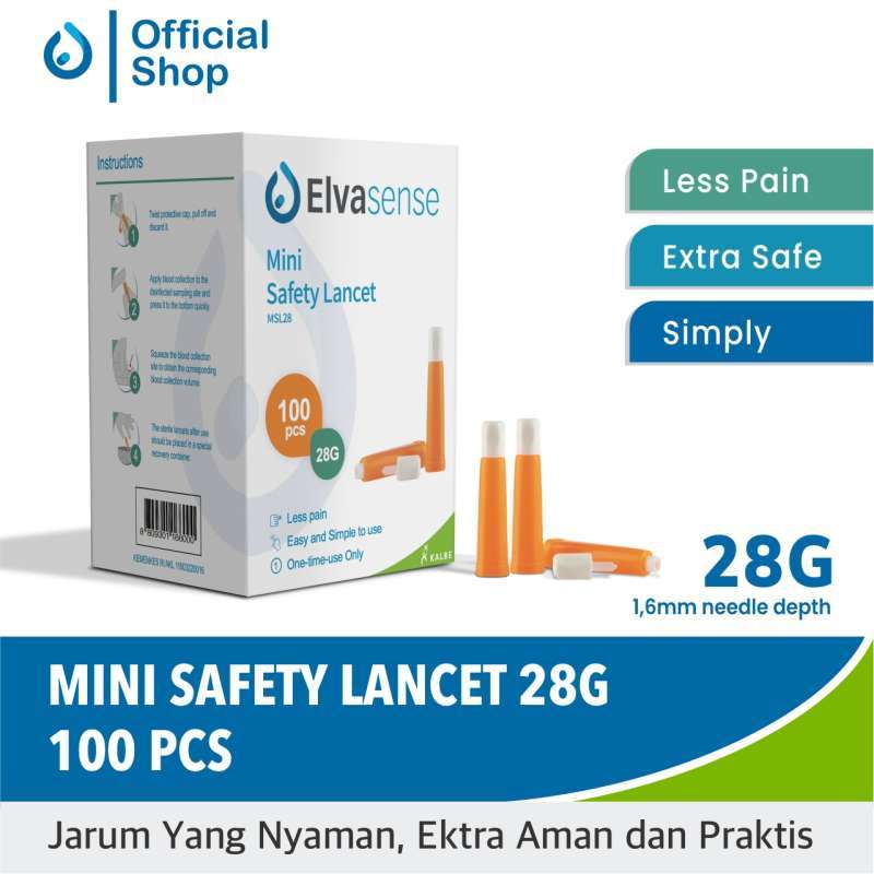 Promo Elvasense Mini Safety Lancet 28g Diskon 10% Di Seller Elvasense ...