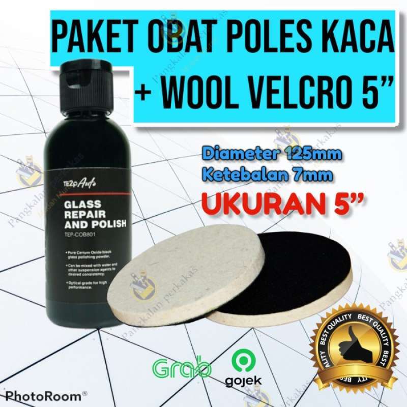 Promo Paket Poles Kaca Mobil Obat Jamur Dan Kerak Kaca + Wool Poles 5â
