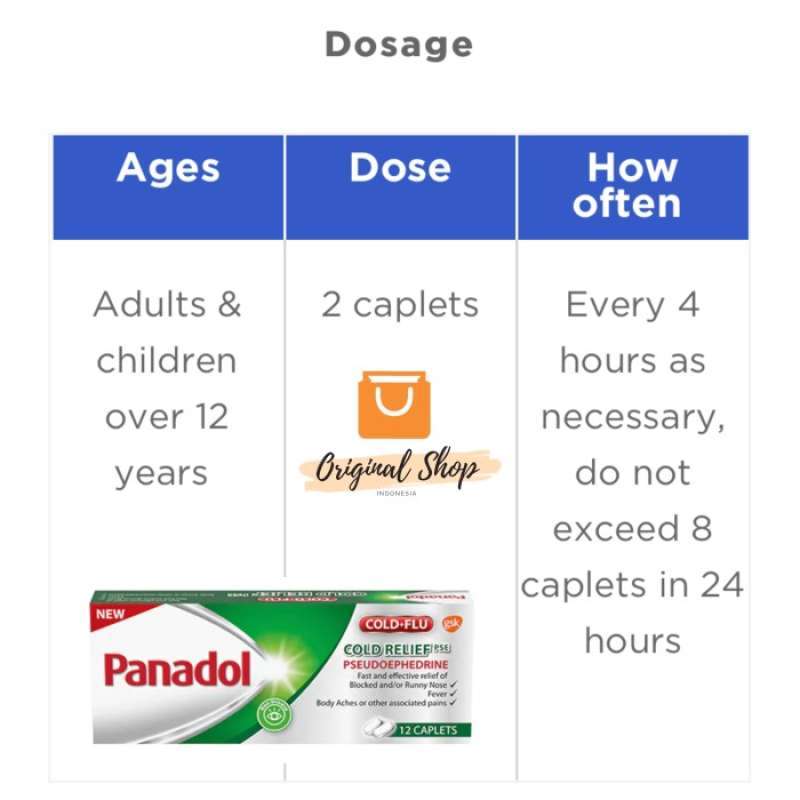 Jual Panadol Cold Relief Pse Cold+flu (1 Box/12 Caplets) Di Seller ...