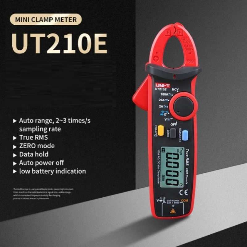 Jual UNIT UT210E MINI CLAMP METER TRUE RMS TANG AMPERE JEPIT